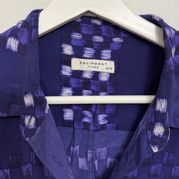 Equipment Ultramarine 100% Silk Shirt Dress - Picture 4 of 5